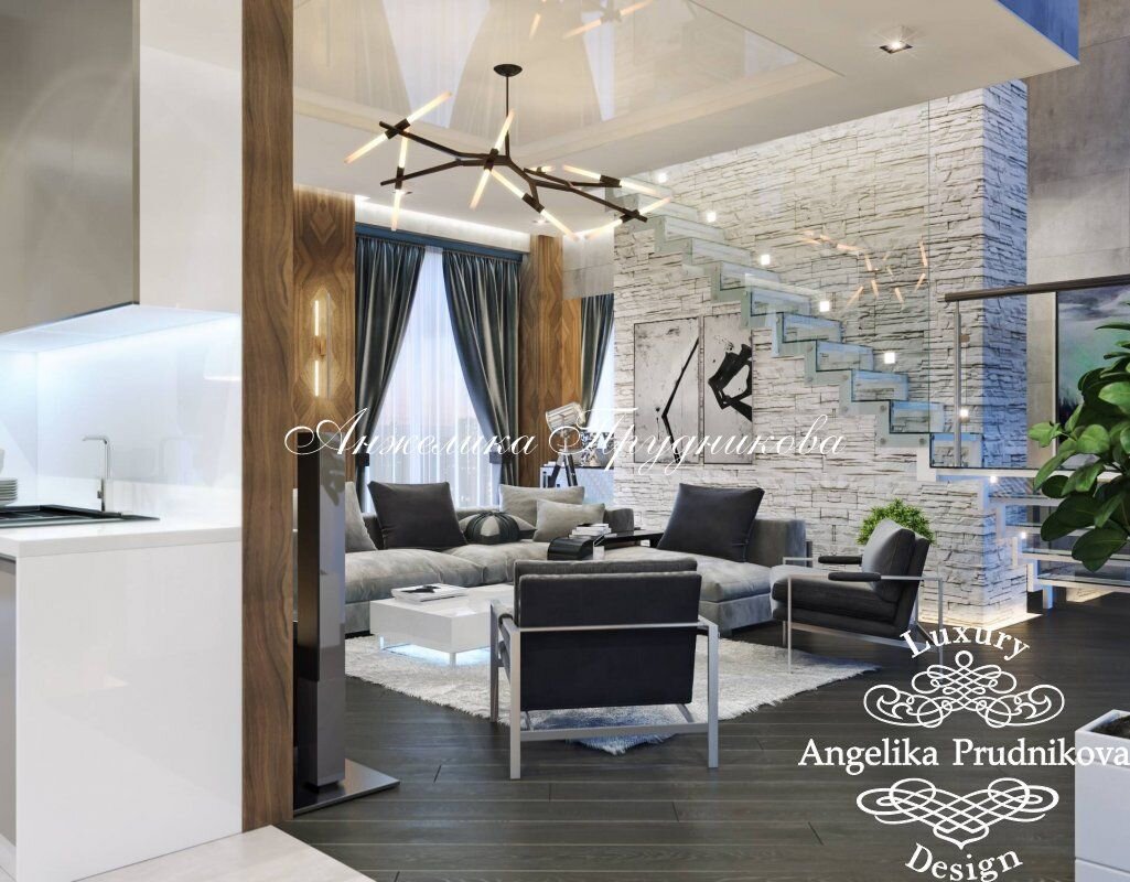 На фото: Дизайн гостиной в маленькой квартире в стиле лофт