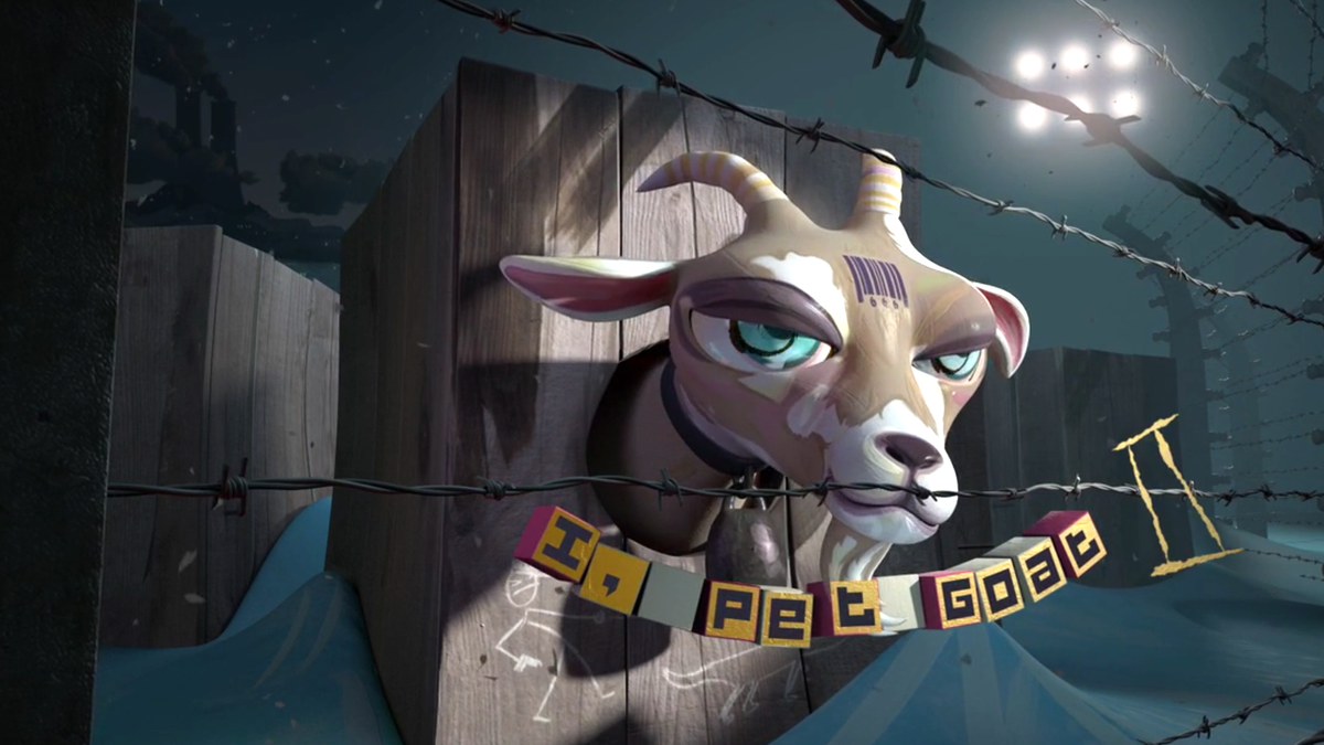 Скриншот из анимационной картины I, pet goat II. Источник: https://vimeo.com/44583147