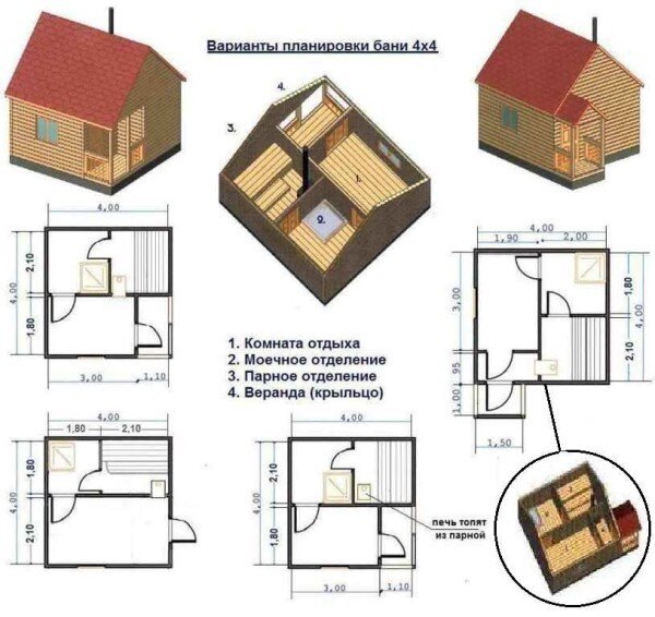план схема бани с комнатой отдыха | Дзен