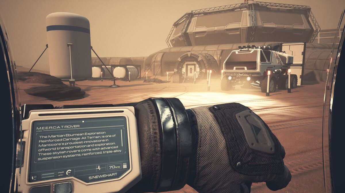 Никто не гуляет по Марсу без такой штуки на руке. Кадр со страницы игры в Steam.