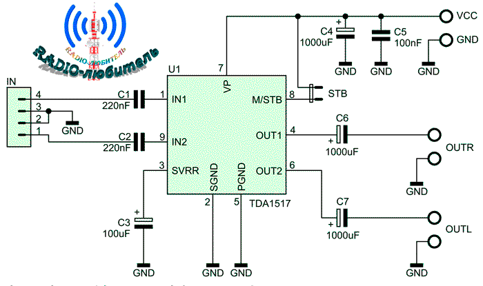 Yd1517p схема включения