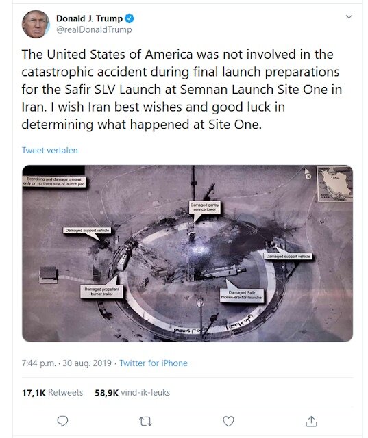 А вот тот самый твит Трампа