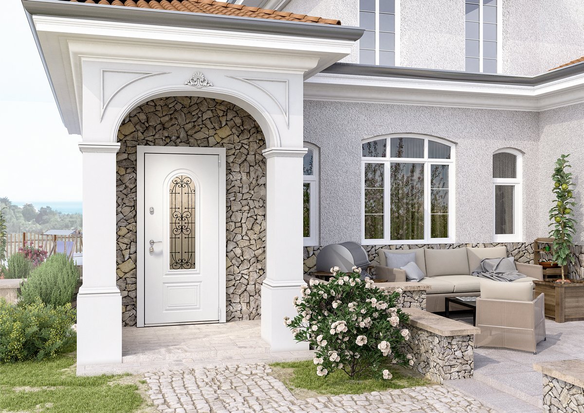 Входная дверь Snegir Cottage  для частного дома с терморазрывом 