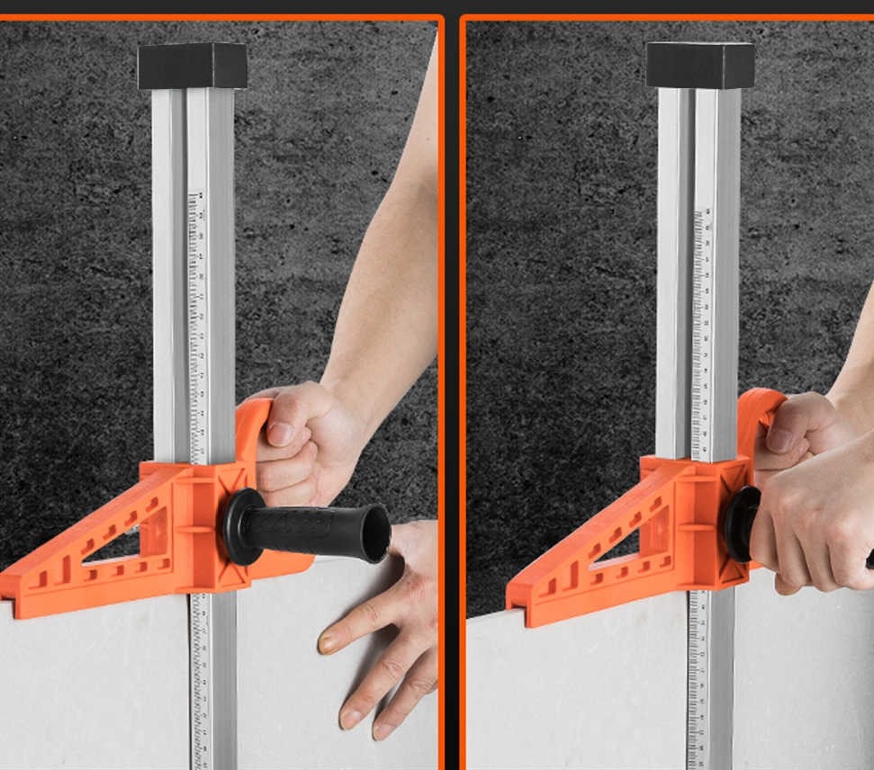 Фото 2. Простейшее устройство значительно облегчает работу с гипсокартоном.