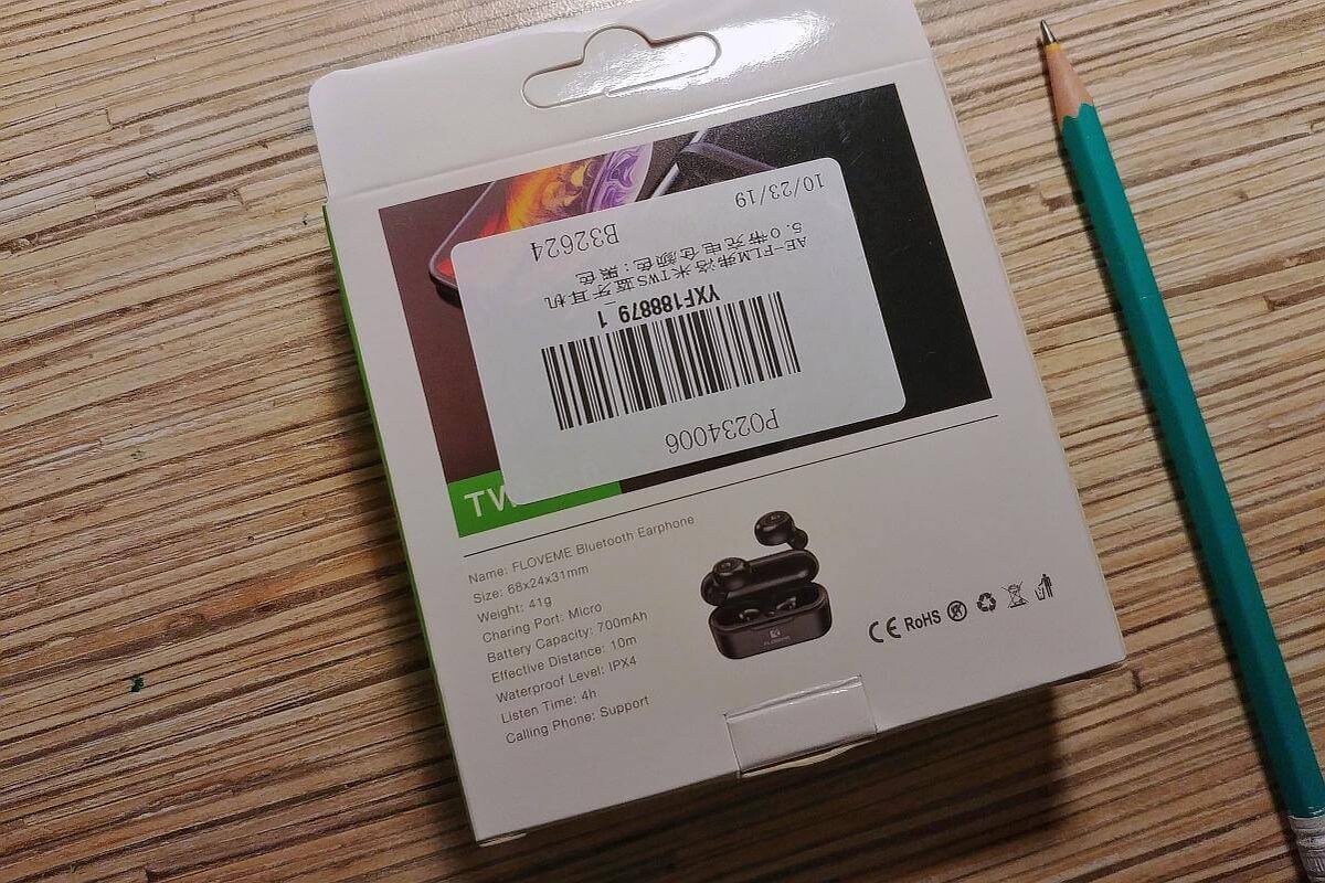 Внешний вид упаковки Floveme TWS 5.0