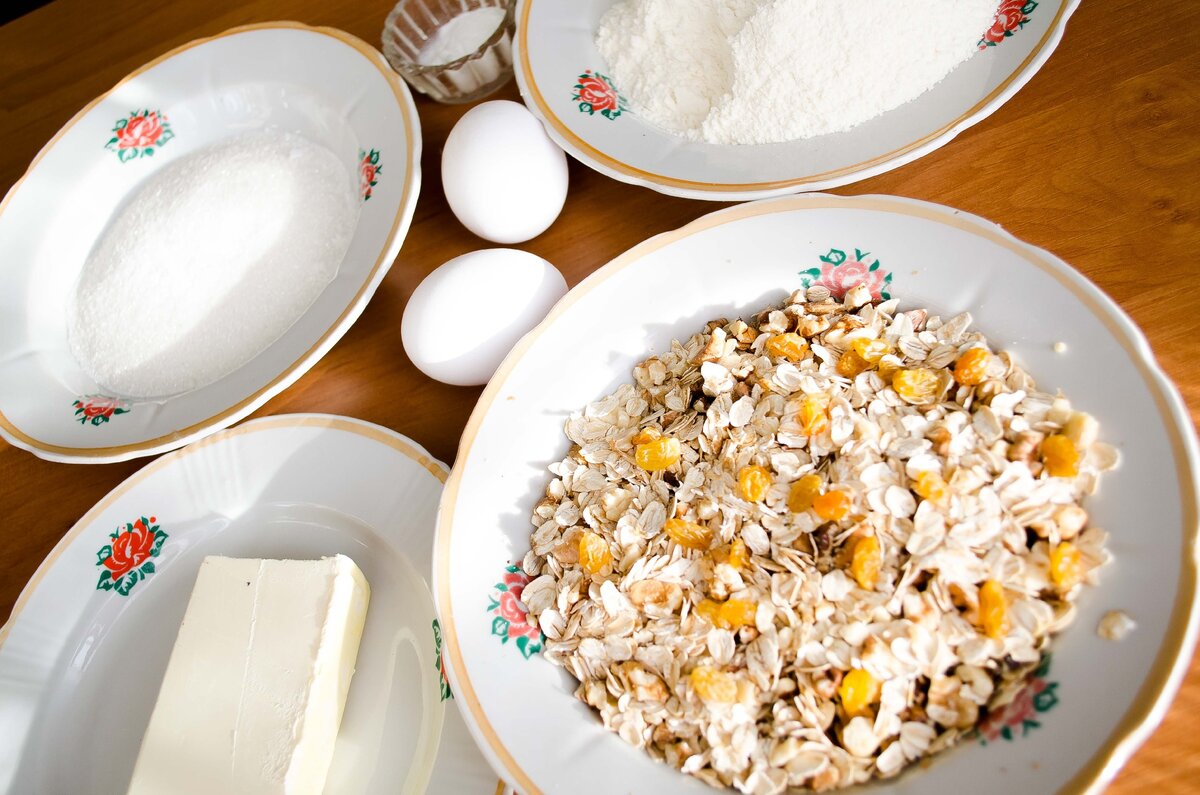 Продукты для печенья.