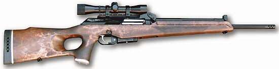  
«Вепрь-308 Супер» с установленным оптическим прицелом.
Вид справа