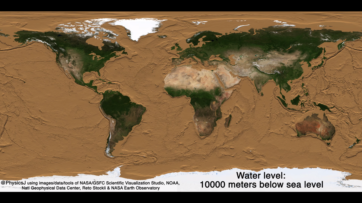 Below sea level. Карта земли. Уровень мирового океана.
