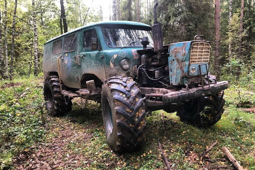 Когда у тебя есть кузов уазика-«барбухайки, трактор ЮМЗ и колеса от Т-150...