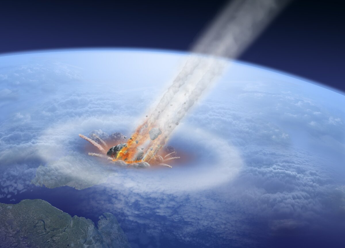 Планета земля катастрофа. Кометы астероиды метеориты. Падение астероида. Метеорит падает на землю. Падение Метеорить на землю.