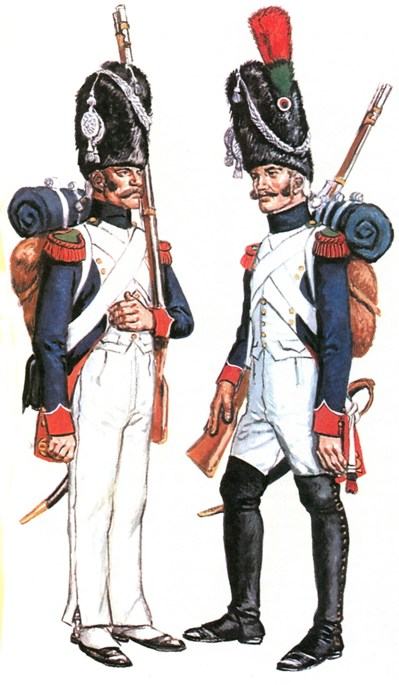 Французский Гренадер 1812 года. Солдат французской армии 1812 года. Униформа гвардия Наполеона 1812.