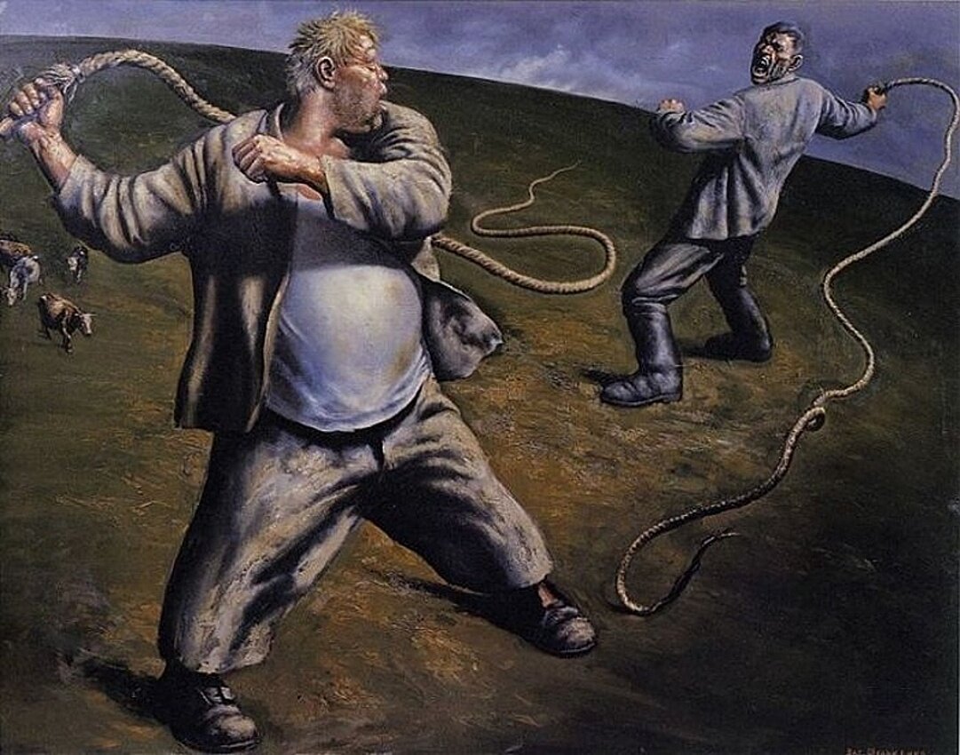 Картина В. Шульженко "Драка пастухов".