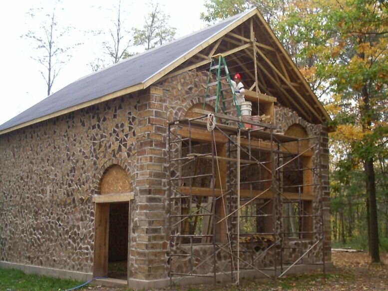 Глиночурка (Cordwood) Дом из дров