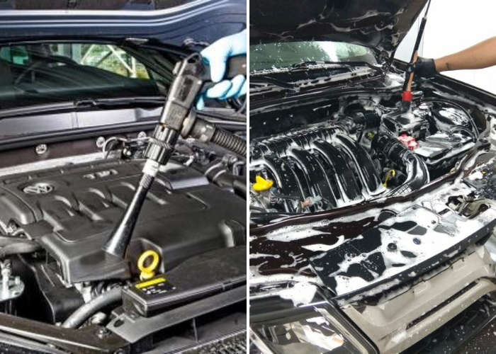 Мытье двигателя.