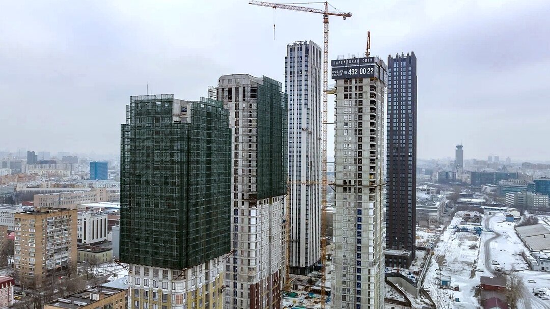 ЖК «Павелецкая Сити» – аэросъемка Новострой-М