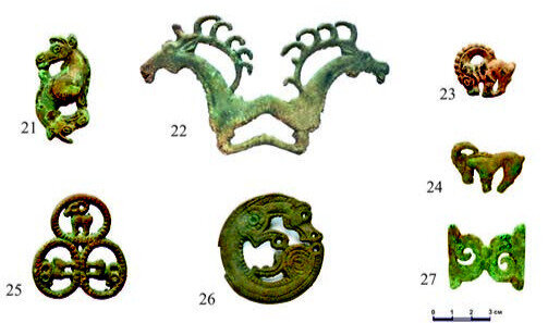 Артефакты, найденные в могильнике Шеломок-I
Ирма Рагимханова / Сохранение и изучение культурного наследия Алтайского края, 2022