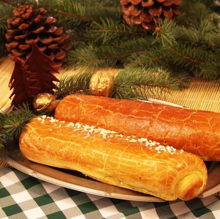 Рождественское лакомство - рулетики бейгли с начинкой