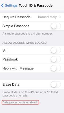 Как зашифровать iPhone