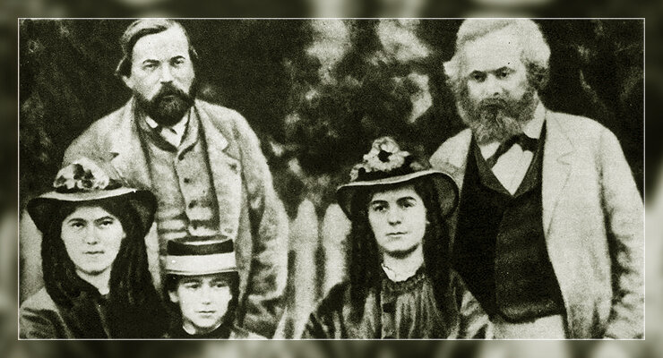 Сеемья Фридриха Энгельса и Карл Маркс с Женни.