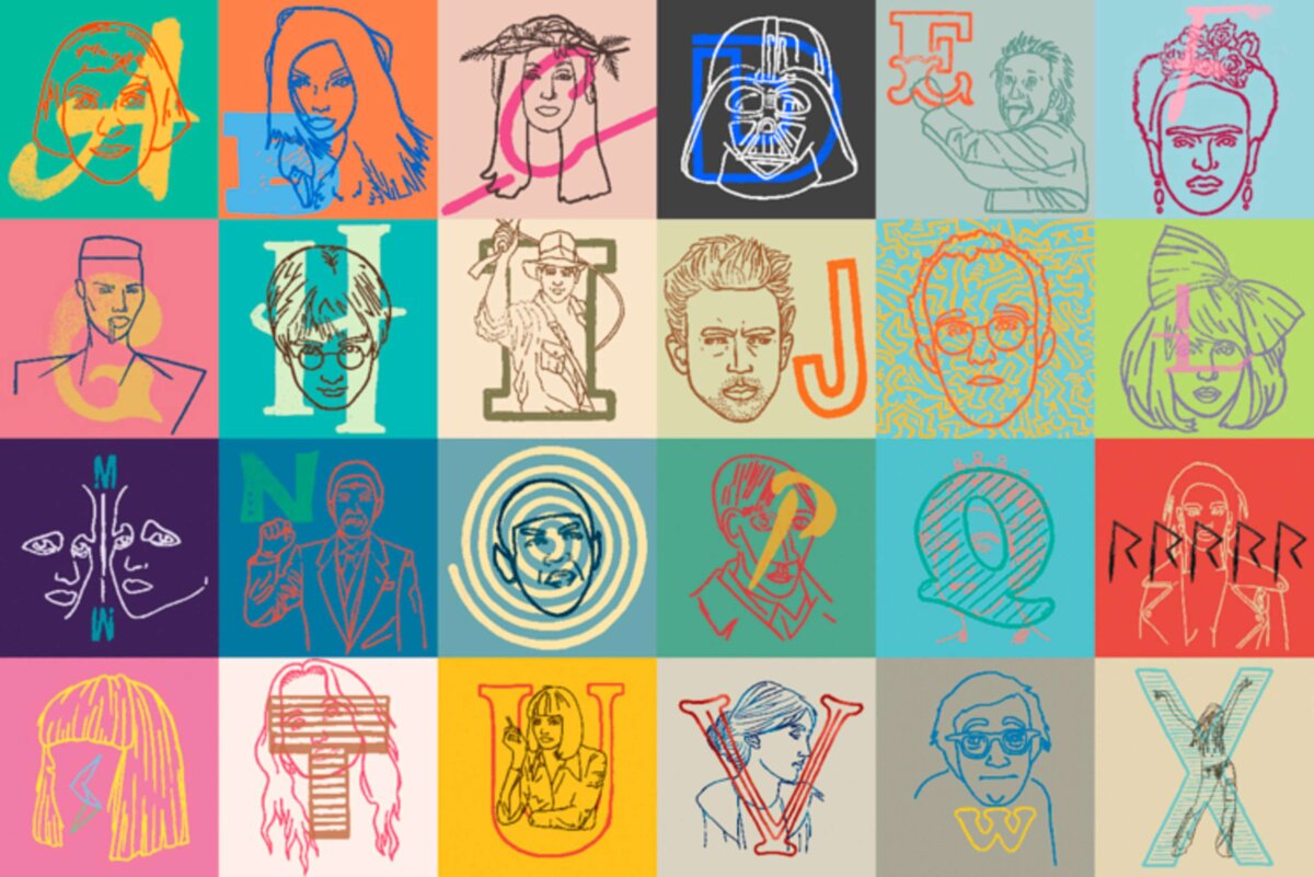 Фото: иллюстрации Тяньчжу Дуань к проекту 36 Days of Type.