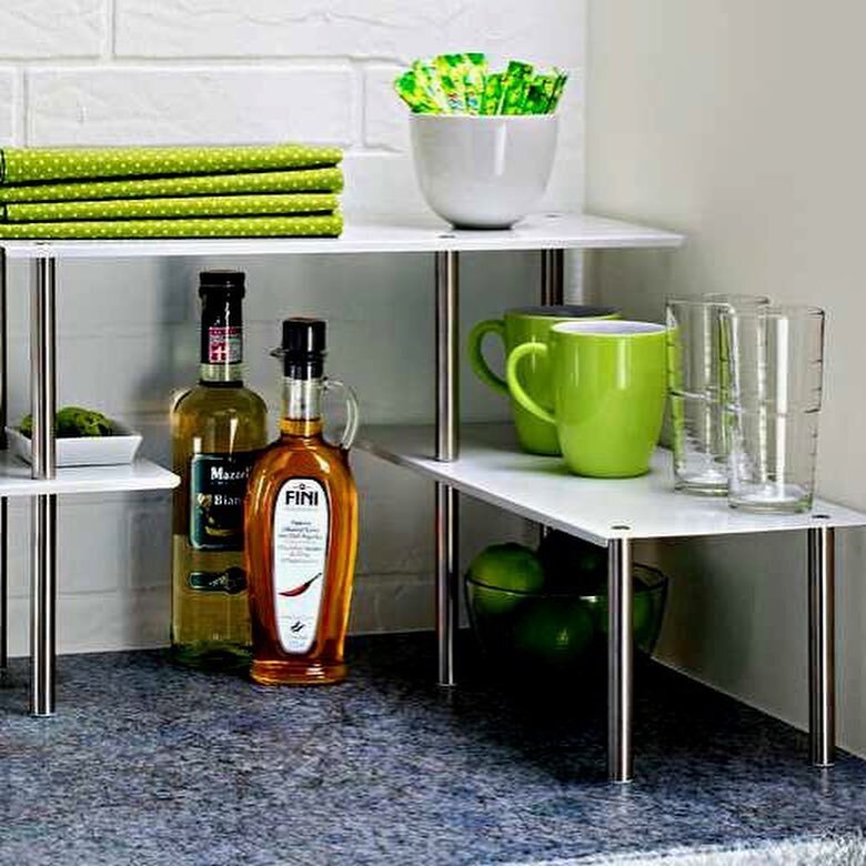 полка на ножках на стол. угловая полка на столешницу. лазурит стеклянная полка под тв.