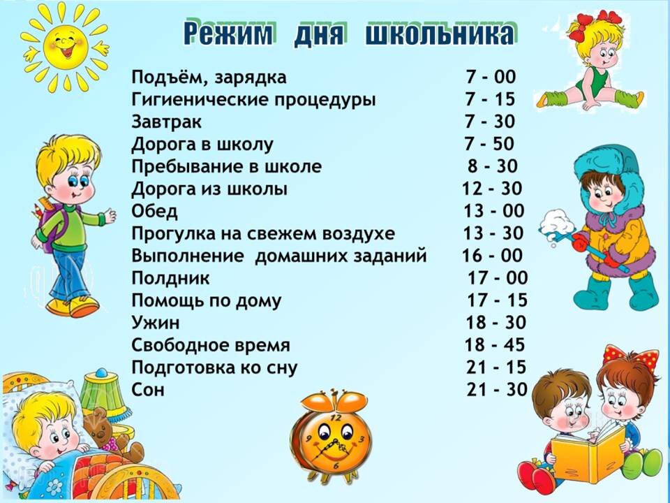 Тема режим дня