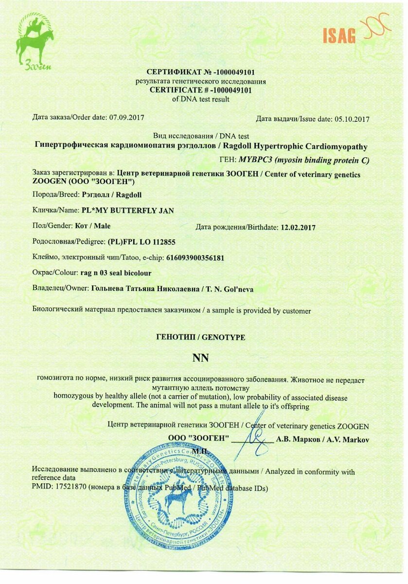 Так выглядит результат теста - он выдается на  с индивидуальным номером и серией бланка и отпечатан на бумаге с водяными знаками 