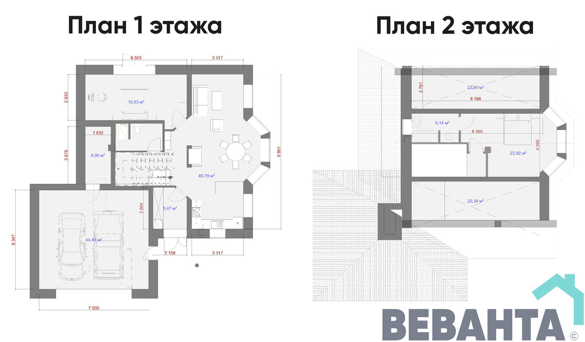 Большой дом с чердаком и гаражом на две машины. Сколько стоит? | СК Веванта  | Москва | Тюмень | Дзен