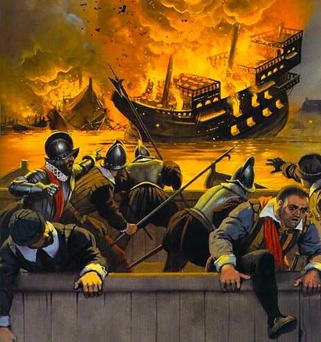 Голландские "морские гёзы" наказывают обнаглевших испанцев, 1585 год