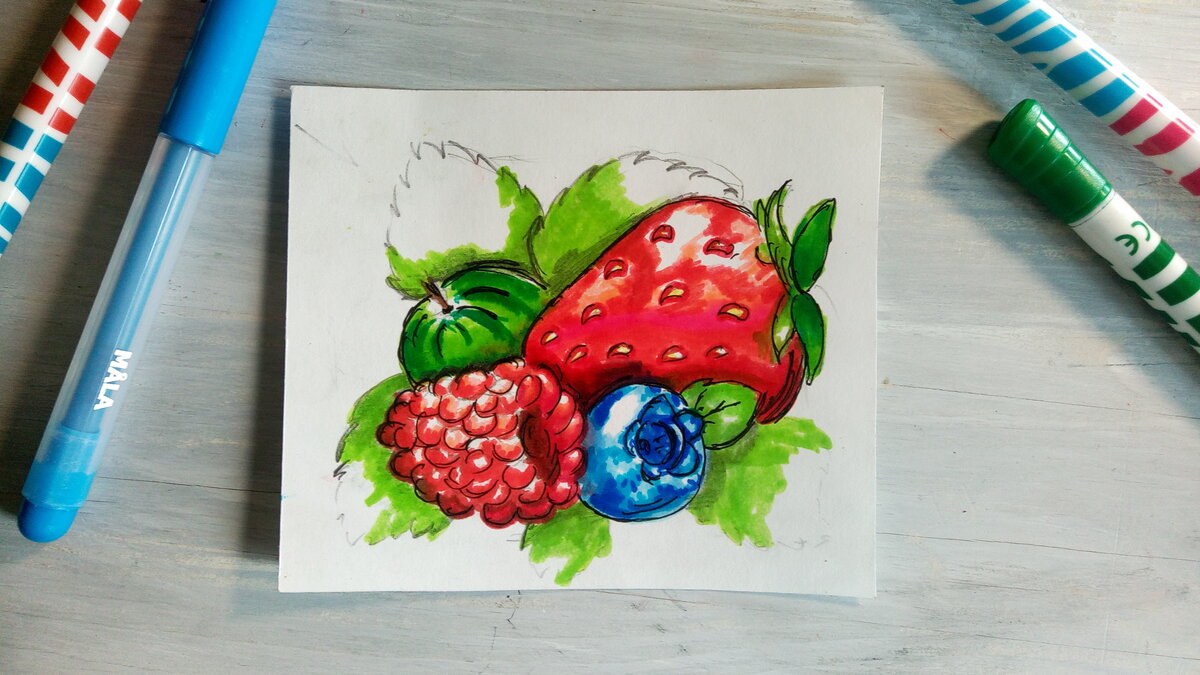 Рисунок маркерами для детей