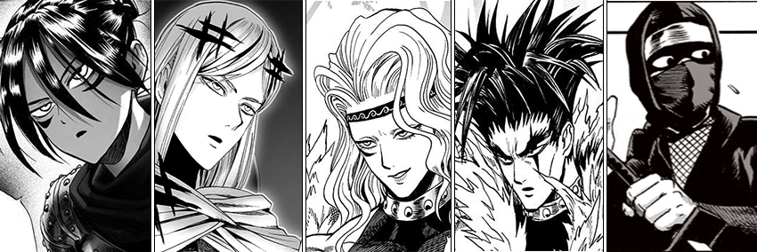 Слева направо: Соник, Флеш, Штормовой Ветер, Пламя Адского Огня, Теневое Кольцо