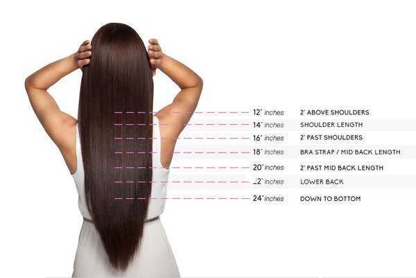 Пример гармоничной длины волос до середины спины