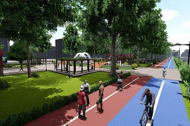 Проект реконструкции бульвара. Иллюстрация из Facebook хокимията Самарканда