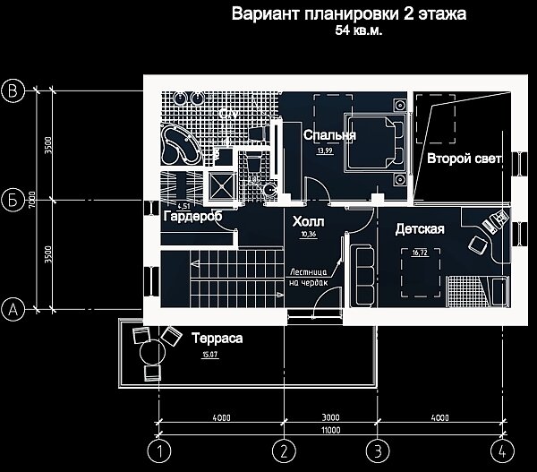 Проект дома для семьи (133 м2; 7*11 м2): функционально и красиво