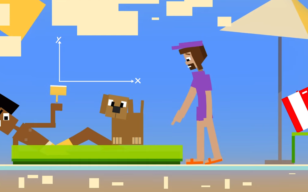 Попытка двумерного человека указать третью координату