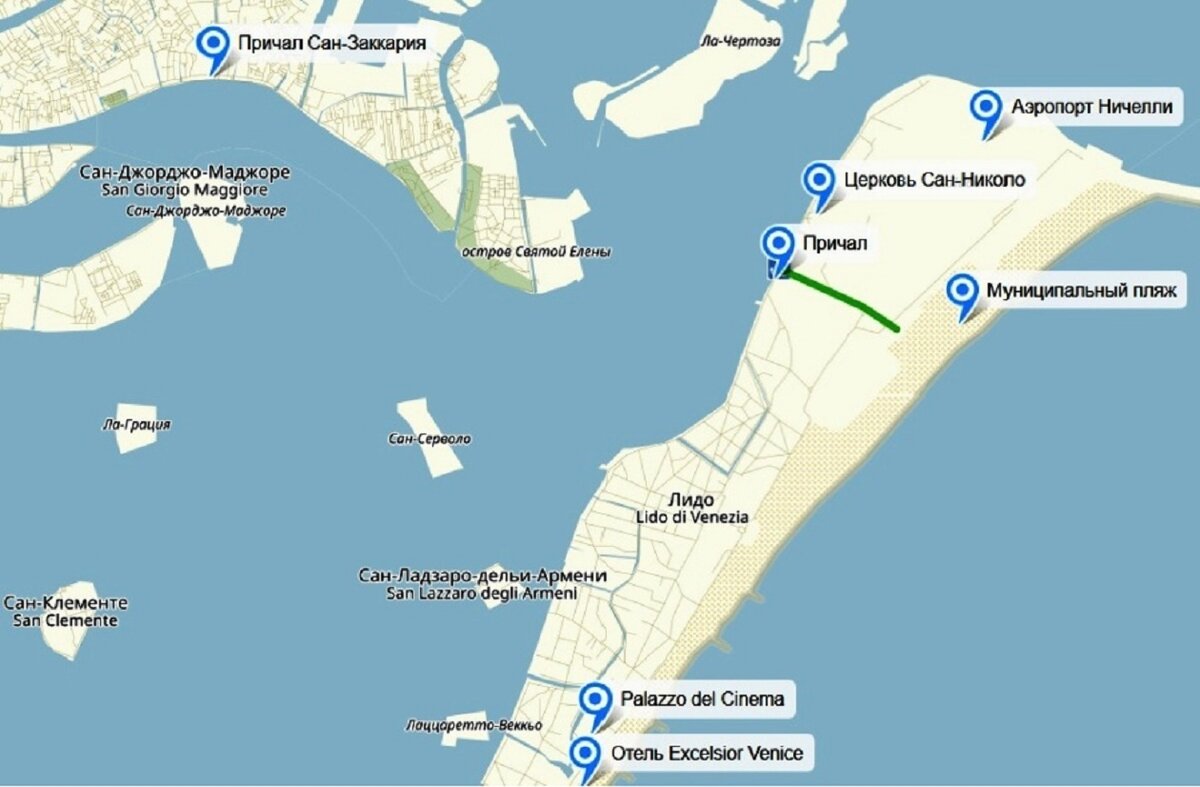 Карта Венецианской Лагуны. (фото из интернета).