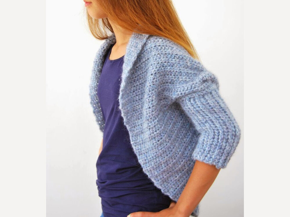 Кардиган из прямоугольника