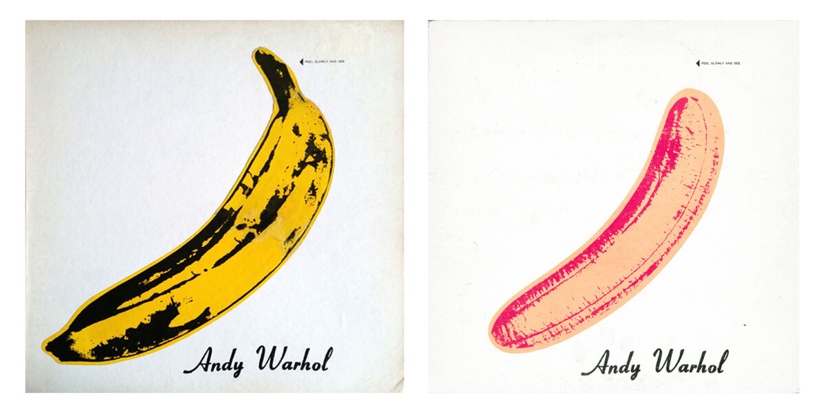 Обложка The Velvet Underground & Nico с надписью “peel slowly and see”