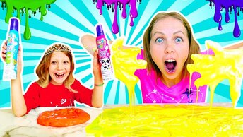 Челлендж: Испорти Слайм! Или Битва Слаймов с Косметикой Slime Challenge от Миланы и Мамы!