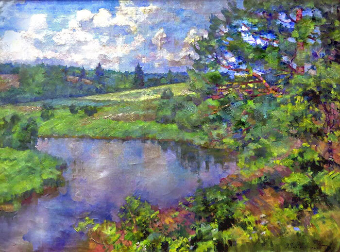 Василий Рождественский.  Река Воря в Абрамцево.