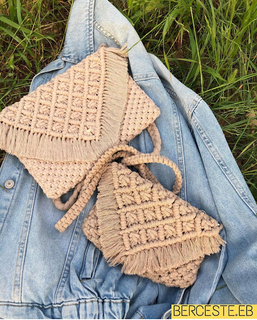 макраме, сумка