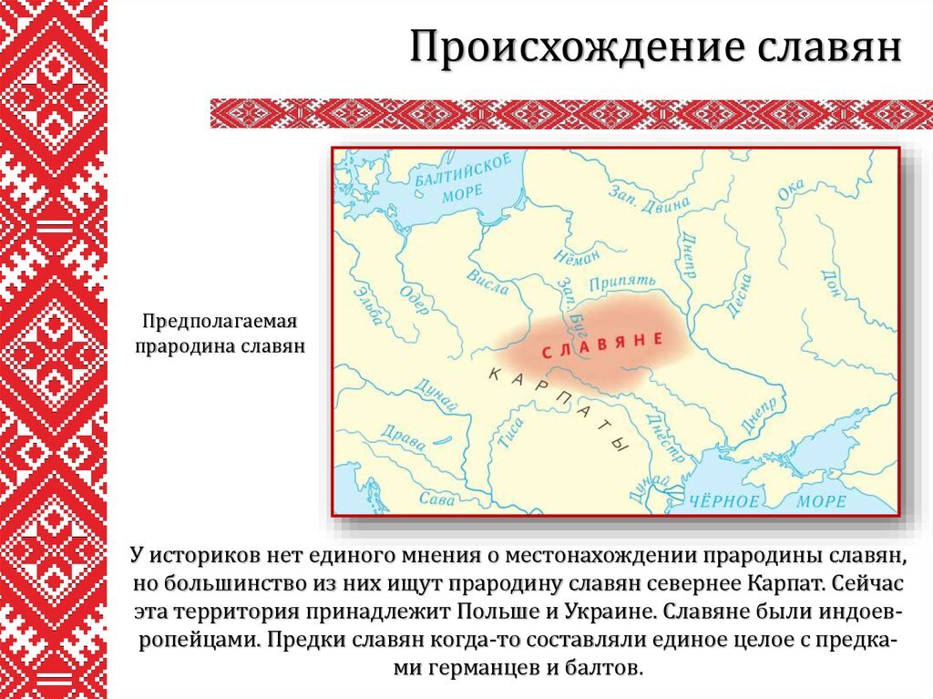 Схема расселения славян