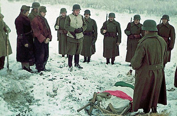 Сын поставил очередную игрушку «про войну» и спросил, за какую нацию воевать. Я ответил: А у тебя есть выбор? Он сказал, что есть. К примеру, за американцев, англичан, или немцев. Я ответил, что даже в компьютерной игре, у него нет выбора. Он усомнился в моих знаниях: «Что ты можешь знать о той войне, папаша???»  Пришлось рассказать эту историю: «Мадьяр».
Пожилой венгр стоял на коленях и молился Божьей Мамочке. Стылый январский ветер шевелил его седые волосы, но ему казалось, это Она отвечает ему своей материнской любовью. Он молился на латыни, а Богородица отвечала ему на русском – колкой снежной крупой в лицо. 
Откуда-то сверху, с затянутых хмурыми тучами небес глянул солнечный луч. Божье око – так называют это короткое явление набожные люди. На короткий миг оно осветило меловой косогор у хутора Дивногорье. И старика, молящегося в еле заметной ямке, бывшей стрелковой траншее, времен Второй Мировой Войны. 
На той войне ему было 20 лет. Для него это была безымянная высота под индексом 16.39, линия фронта у излучины русской речки Тихая Сосна. Совсем рядом она впадала в реку Дон, который отделял неодолимой преградой пехотный взвод королевского полка Венгрии, от русских позиций. 
Сегодня, спустя шестьдесят лет, он снова на своем последнем рубеже. Старик узнал это место и нашел свой окоп. Тут они варили гуляш, тут спали, а там, в рощице, недосягаемые для минометов, хоронили замерзших товарищей.
В январе 43 его года прошлого столетия эта щель в меловой круче, был для него всем: укрытием, постелью, домом. Едва не стала могилой, когда на позиции мадьярского корпуса, прямо через замерзшую реку Дон пошли русские танки. На броне сидели румяные и злые сибирские парни в теплых полушубках. В руках у них были автоматы. Остановить эту волну мадьярам было нечем. Они были плохо обучены, отвратительно экипированы, да и на восточный фронт мама-Венгрия отправила не лучших своих сынов – криминальный сброд, политически неблагонадежных, и «рассово неполноценных». 
До войны этот мальчик  учился в университете на юриста, да и отец у него был еврей. Высшее образование уже давало право подозревать его в политической неблагонадежности, а уж отец - жидяра… 
Для стелящейся под фашистов власти он был дважды подозрителен. Ему, когда вручили повестку, так и сказали: «Выбирай, либо ты тут отправишься за решетку, либо на войну». Концлагерю он предпочел фронт.
Их офицеры часто оставляли позиции, и на санитарном грузовичке ездили в расположенное неподалеку село Селявное. Местных жителей выгнали еще летом. Уходя, крестьяне закапывали в огородах продукты и свои пожитки. Если полить огород водой, то по цвету земли, сразу будет понятно, где зарыто. Офицеры откапывали вещи и продукты питания. Еду меняли у немцев на шнапс, вещи отсылали домой. Однажды в одном из домов венгры обнаружили двух старух. Те пришли в свой дом погреться и откопать хоть что-то покушать.
 Несмотря на строгий запрет, женщины вернулись в свой дом. Жить в выкопанной в склоне оврага землянке они не могли. Мадьярские офицеры были сильно пьяны, они изнасиловали женщин, а затем отрубили им головы. Офицеры очень гордились подвигом, хвастались перед солдатами, потом показывали фотографии. Как же – казнили двух партизан!
И вот теперь на мадьярский корпус двигалась стальная лавина. Офицеры первые бросились бежать. Они подбегали к полупустым грузовикам немцев и пытались залезть в кузов. Но немцы пинками сапог в лицо вышвыривали бывших союзников. Звучали и выстрелы. Полупустые немецкие автомобили уезжали на Запад. 
А мадьяры оставались. 

В той обезумевшей от страха колонне, что отступала от Дивногорья к Острогожску, а затем к Алексеевке перемешались рода войск и нации. Мадьярские пехотинцы и итальянские горные стрелки, немецкие артиллеристы и румынские саперы. Сплошная серая, смертельно уставшая, напуганная, до звона стылых костей замерзшая, грязная масса. Они брели среди глубоких снегов России по единственной, кажущейся им спасительной дороге. 
По этому шоссе на передовую подвозили подкрепления и снаряды. Чтобы оно не так страдало от артналетов, путь прорубили в сплошной снежной массе, укрепив кюветы отвесным пятиметровым снежным бруствером. 
Молодой венгр прибился к этой колонне одним из последних, поэтому одним из первых увидел танки. Русские недавно стали получать эти машины. Много позже венгр узнал, что это были за машины – американский «Генерал Грант». Двухбашенное чудовище, полученное русскими по Ленд Лизу. 
Эти машины проектировались специально как полицейский танк – для разгона пьяных мексиканских солдат, бунтующих индейцев и ирландских рабочих. У танка было два орудия и пять пулеметов. Танки неспешно догоняли бегущих. 
Деваться беглецам было некуда. Танки катились, словно бильярдный шар по узкому желобу. Обезумившие люди толкались, падали и давили друг дружку. Кто-то пытался вскарабкаться на бруствер. Но солнце растопило отвесные склоны, а мороз превратил их в непреступную твердыню. И тогда танки стали стрелять. Профессора ударило взрывной волной о стену, и он потерял сознание. Ему повезло, гусеница танка прогремела в нескольких миллиметрах от тела, вмяв в мерзлый грунт полу его шинели. 
Одинокий он брел по дороге. Это было месиво из дымящихся человеческих внутренностей, раздавленных лошадей и повозок, покореженных орудийных лафетов и сгоревших автомобилей. В середине пути у русских танкистов кончился боезапас, они поставили танки елочкой и давили бегущих гусеницами. Уничтожив колонну до самого последнего человека, они развернули машины и прошли железным катком еще раз. 
Мадьярскому профессору до сих пор снится, как вечерняя поземка заметает останки человеческих тел. 
Он оказался одним из немногих, спасшихся в той мясорубке.
Едва ли не единственным…. 
