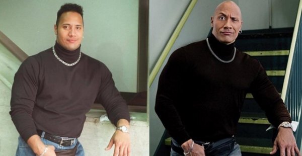 Слева - молодой Скала, справа - старый Скала, который пародирует молодого Скалу! 