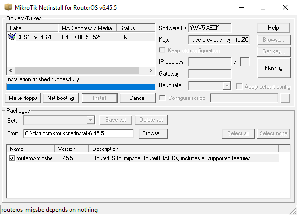 Netinstall mikrotik инструкция. Netinstall.