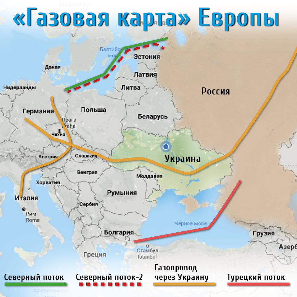 Газопроводы на карте европы схема