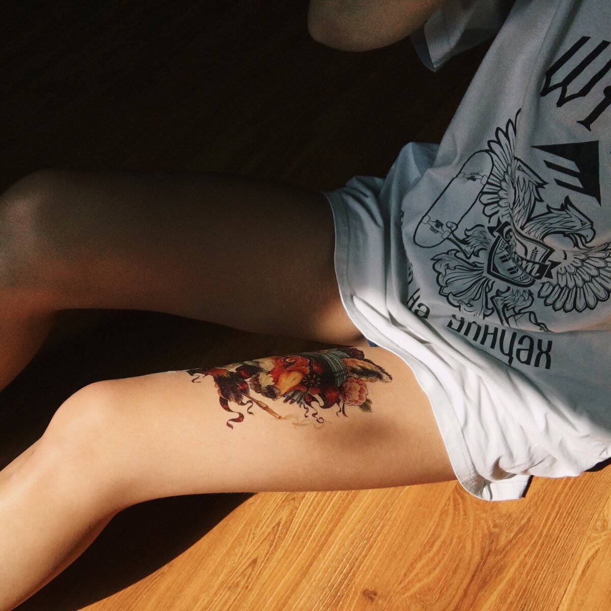 А это временное тату, на воплощение которого в жизнь мне пока не хватает смелости