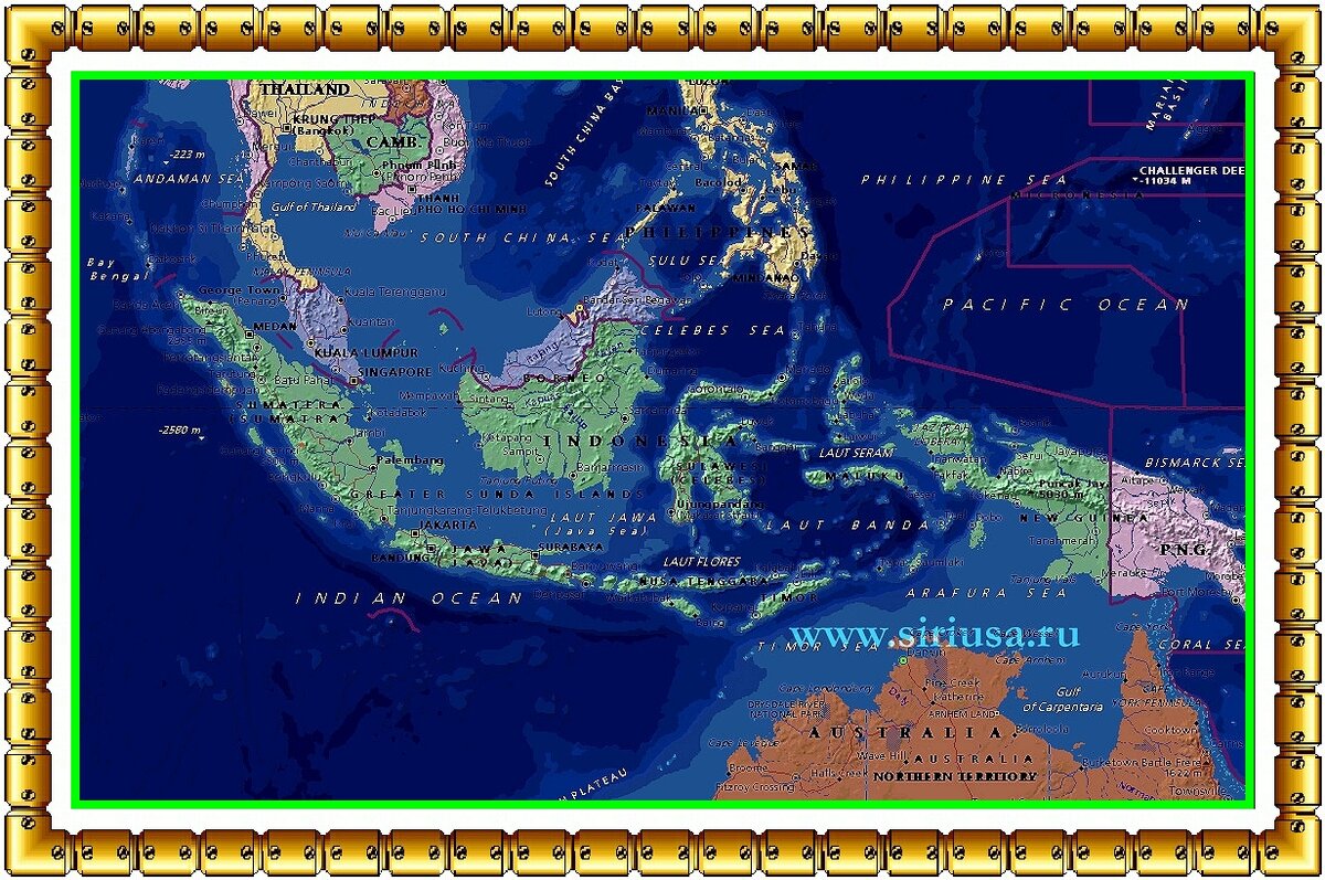 Индонезия на карте...