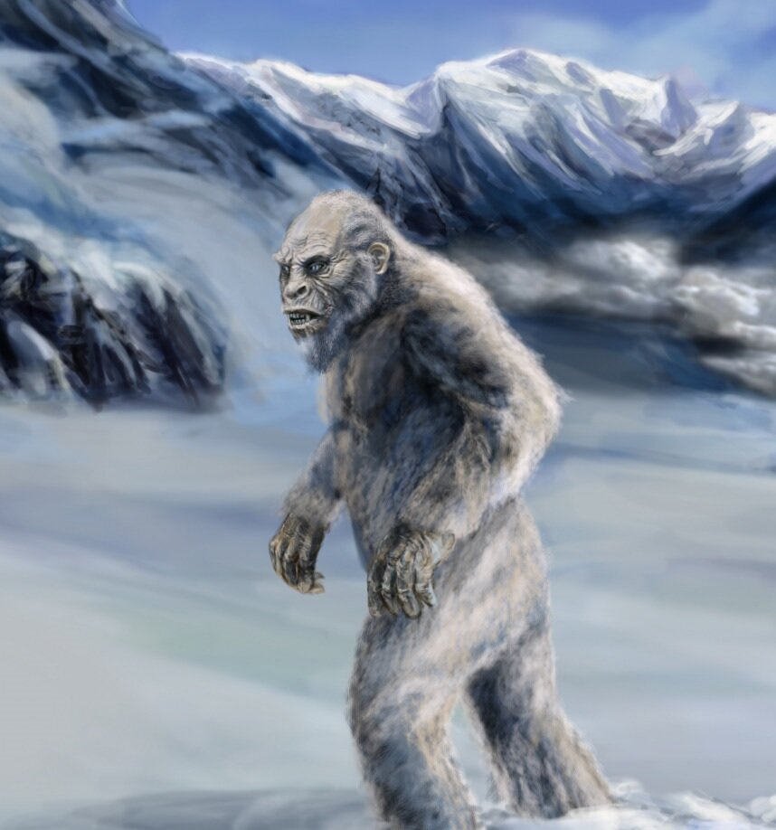 Рисунок Йети, "снежного человека"
