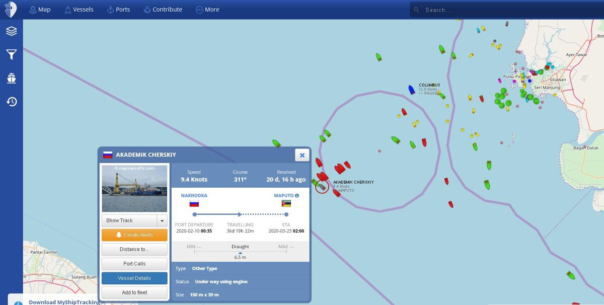 портал Myshiptracking